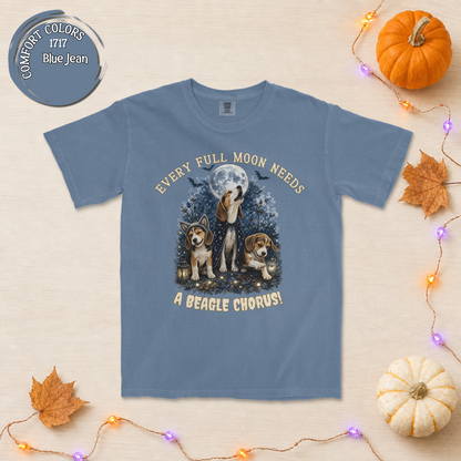 Beagle Chorus Every Full Moon Tee | Beagle Dog Moon T-Shirt