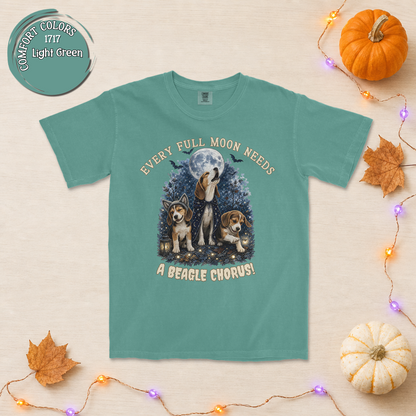 Beagle Chorus Every Full Moon Tee | Beagle Dog Moon T-Shirt