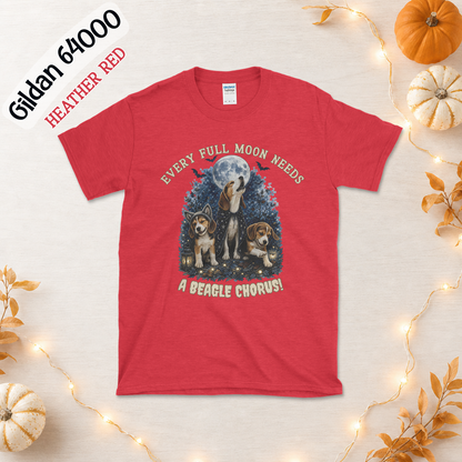 Beagle Full Moon T-Shirt | Howling Beagle Dog Tee | Vintage Beagle Shirt | Funny Dog Lover Gift | Beagle Mom Dad Gift