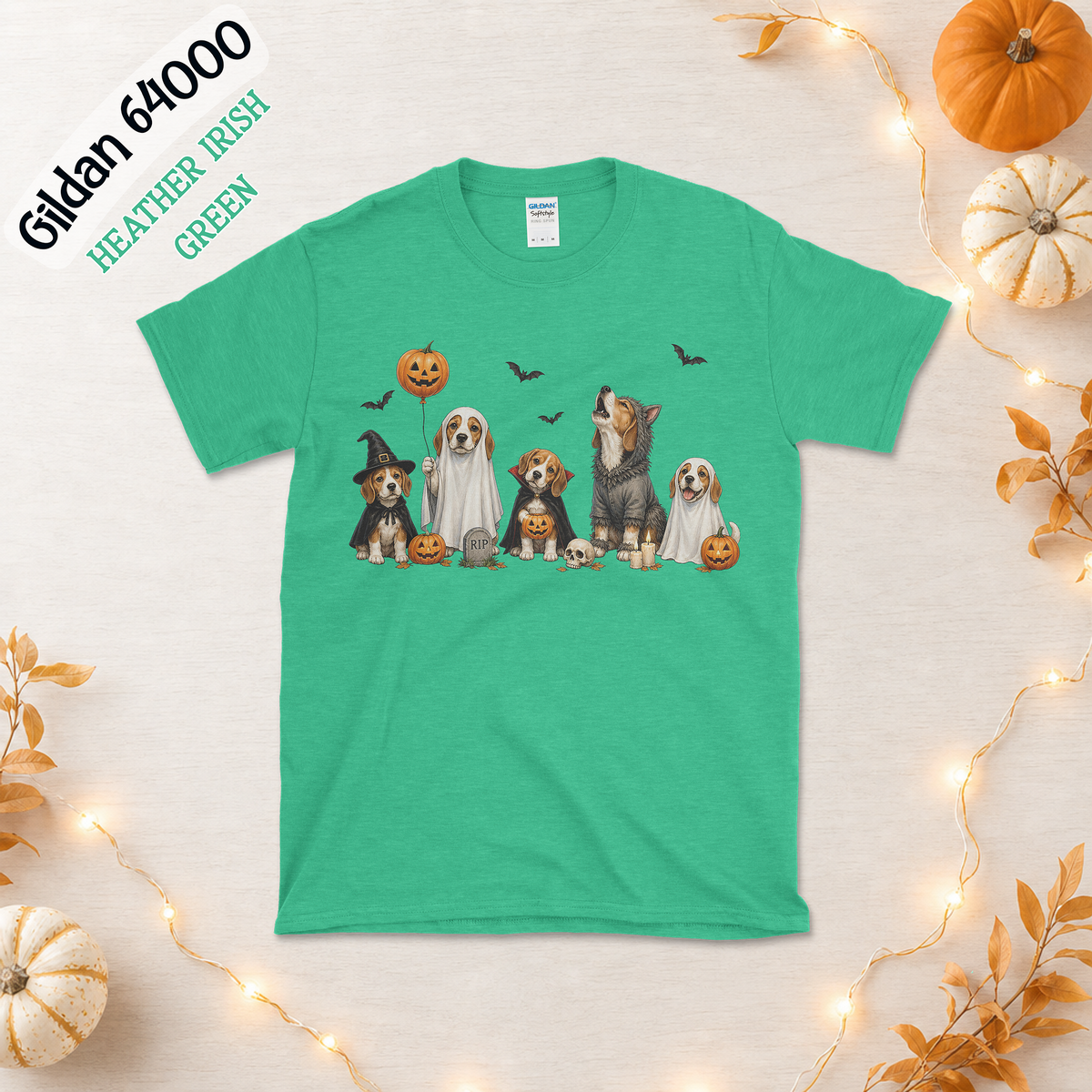 Beagle Halloween Shirt | 5 Costumed Beagles Graveyard Tee | Witch Vampire Werewolf Ghost Dog Shirt | Funny Beagle Mom Gift