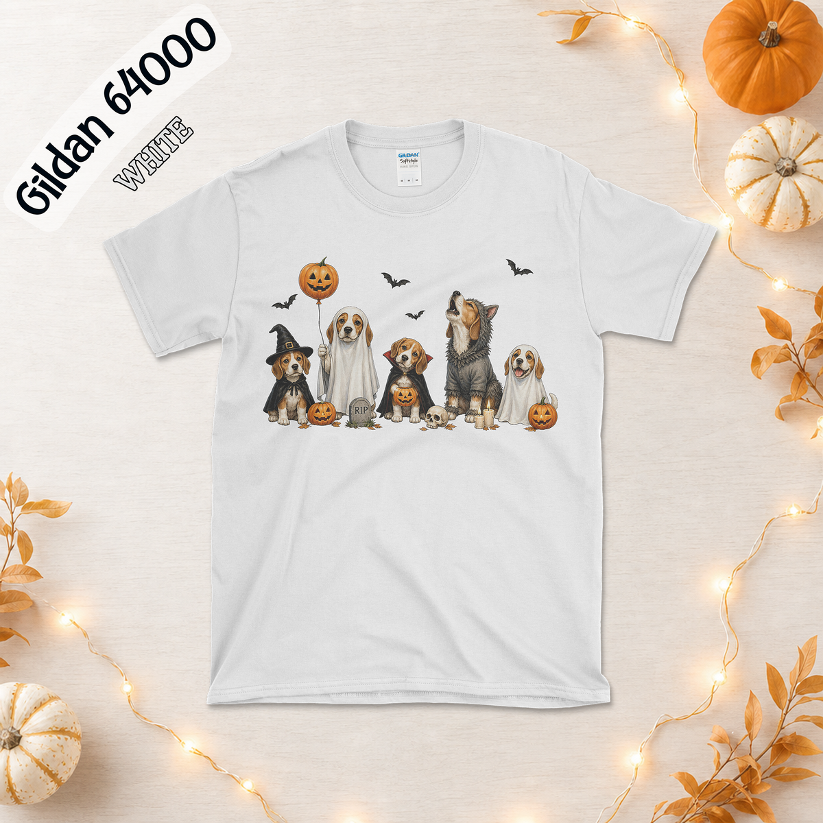 Beagle Halloween Shirt | 5 Costumed Beagles Graveyard Tee | Witch Vampire Werewolf Ghost Dog Shirt | Funny Beagle Mom Gift
