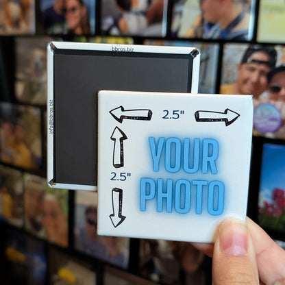 Custom Square Fridge Magnets – Personalized Photo Design, 2.5 Inch
